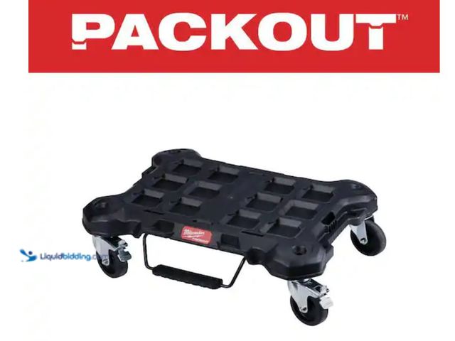 Lot 49-2020537 - Milwaukee PACKOUT Dolly 24 in. x 18 in. Black Multi-Purpose Utility Tool Cart, Model # 48-22-8410. M...