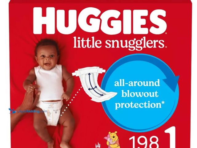 Lot 49-5485553 - Huggies Little Snugglers Diapers - Size 1 - 198ct. Model #036000563085. New