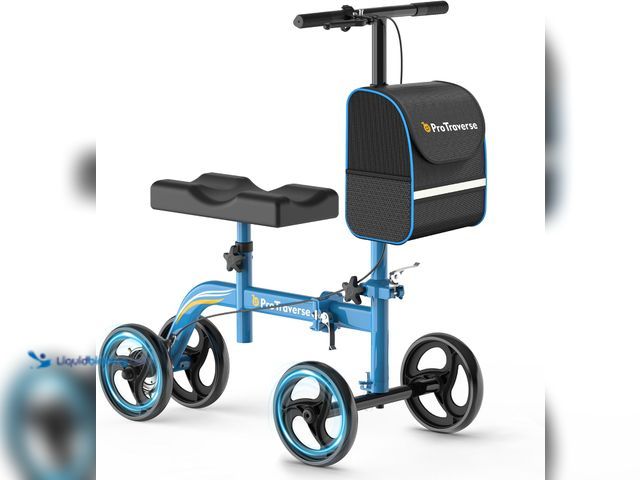 Lot 49-5544553 - Knee Scooter for Adults, Foldable & Steerable Knee Walker with Comfort Knee Pad, Crutch Alternative ...
