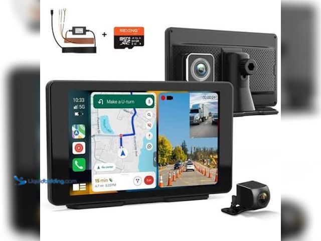 Lot 49-5559176 - Rexing CPDuo-7 CarPlay/ Android Auto Console with Dash Cam. Model: CPDuo-7 . Unused