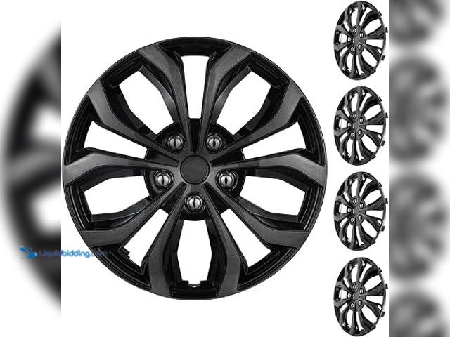 Lot 49-1627076 - 17 Inch Universal Hubcaps Wheel Covers, Snap-On Wheel Rim Covers for Cars and SUVs, Compatible with ...