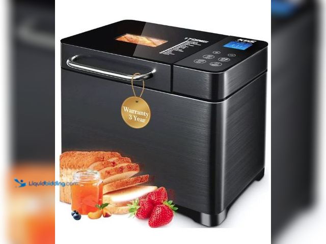 Lot 49-5436302 - KBS 17-in-1 Bread Maker-Dual Heaters, 710W Machine Stainless Steel with Gluten-Free, Dough Maker,Jam...