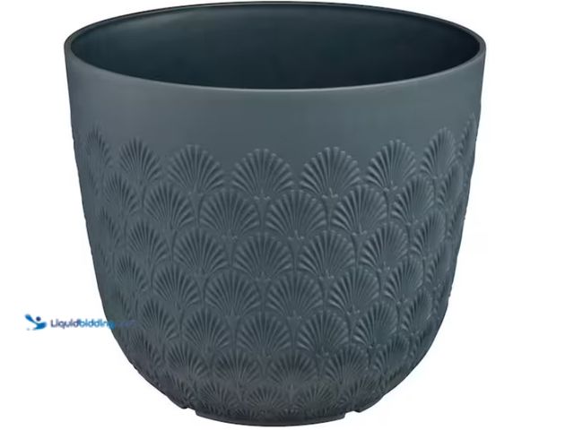 Lot 49-1547635 - Vigoro 16 in. Aviva Deep Sea Recycled Materials Planter (16 in. D x 14 in. H) Model # MT5100920, Unu...