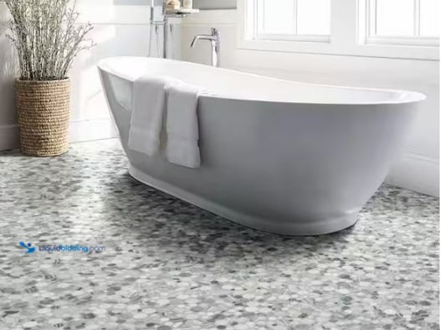 Lot 49-1569788 - (Approx. 60 Sq. Ft.) of MSI Alaska Gray 12 in. x 12 in. x 0.38 in. Polished Marble Mesh-Mounted Mosa...