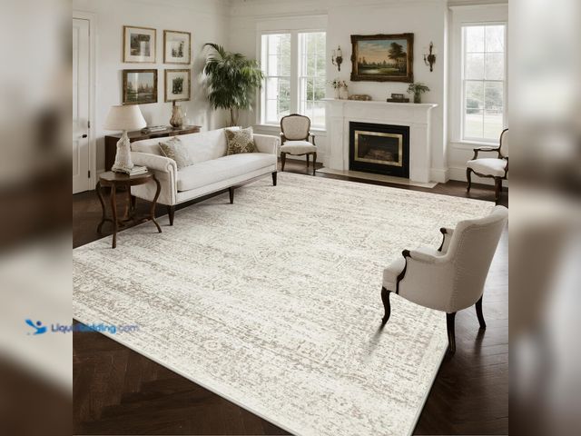 Lot 49-5463278 - Washable Rugs 10x14 Area Rugs for Living Room,Rugs for Bedroom,Large Carpets,Ultra Soft Faux Wool Re...