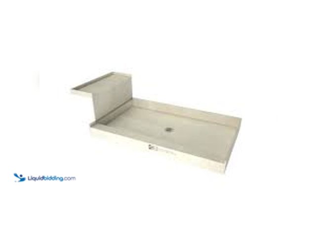 Lot 49-5469987 - Tile Redi Base'N Bench 42 in. x 60 in. Alcove Shower Base and Bench Kit with Center Drain and Polish...