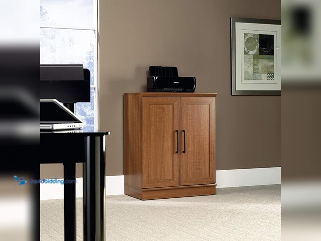 Lot 49-2000437 - Sauder HomePlus Base Cabinet/Pantry Cabinet, Sienna Oak Finish, 17"D x 29.63"W x 37.38"H, Model # B0...