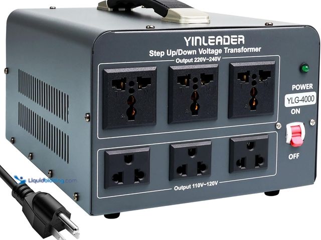 Lot 49-5408621 - Yinleader 110V to 220V Voltage Converter Transformer 4000W Step Up/Down 110/120-220/240V with US and...