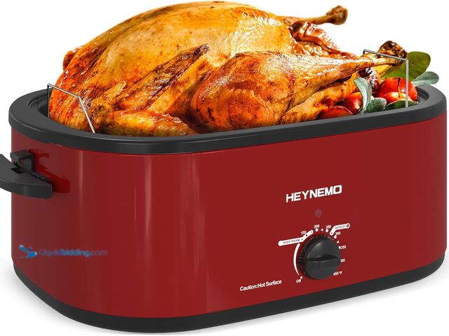 Lot 49-5482052 - 26 Quart Electric Roaster Oven with Visible & Self-Basting Lid, Large Turkey Roaster with Defrost Wa...
