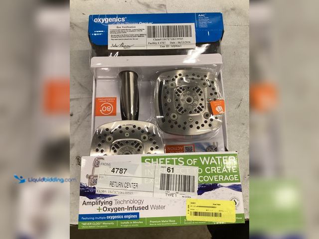 Lot 49-5545704 - Oxygenics 5 Setting Combo Shower Head Brushed Nickel Universal Apartment, Factory Sealed