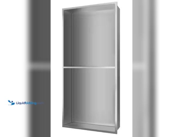 Lot 49-5478507 - BWE
12 in. W x 24 in. H x 4 in. D Shampoo-Soap Standard Double Shower Niche in Brushed Nickel Inter...