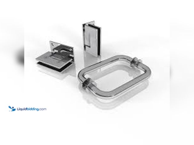 Lot 49-5415055 - Glass Warehouse 78 in. Door Only Hardware Pack in Chrome with Handle.Model # GW-DO-HP-CH. Unused.
