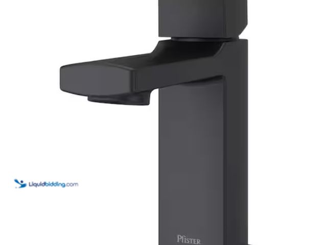 Lot 49-1547702 - Pfister Deckard Single-Handle Single Hole Bathroom Faucet in Matte Black, Model # LG42-DAPB, New.  R...