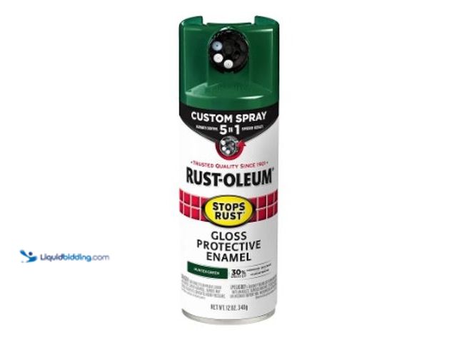 Lot 49-1628138 - Lot of (6) Rust-Oleum Stops Rust Custom Spray 5-in-1 Spray Paint, Gloss Hunter Green, 12 Oz. Model: ...