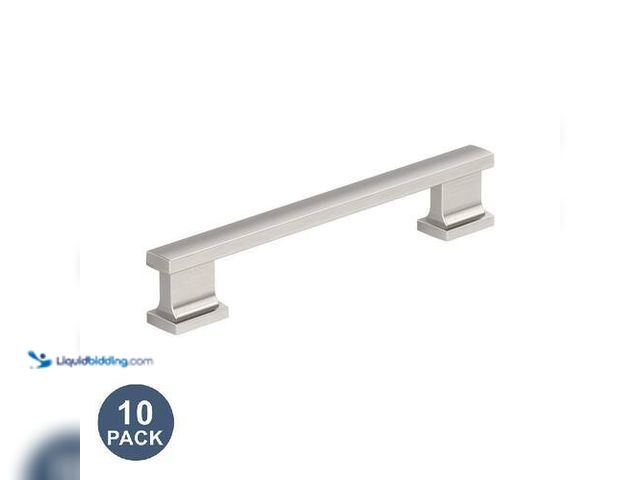 Lot 49-3617061 - Amerock 10-Pack Triomphe 5-1/16 in. 128mm Classic Satin Nickel Bar Cabinet Pulls Model # 10BX37092G1...