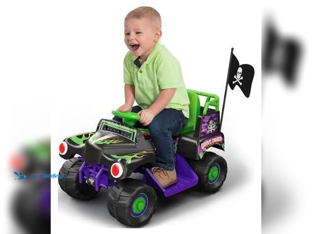 Lot 49-5553040 - 6V Grave Digger Ride on Car Monster Truck Monster Jam Graphics for Boys & Girls 18-36 Months MODEL:6...
