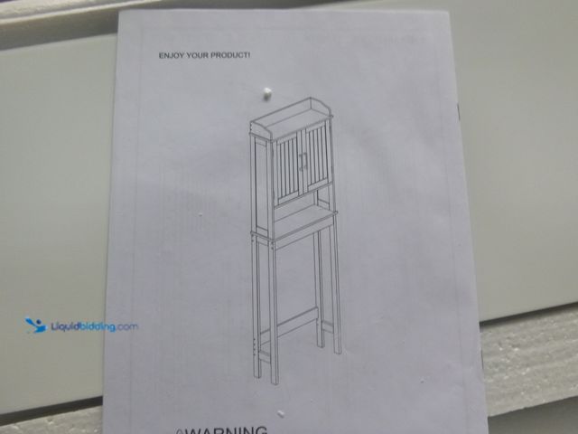 Lot 49-1518248 - VEIKOUS Over The Toilet Storage Cabinet, Bathroom Space Saver W/ Adjustable Shelf & Rack, White Mode...