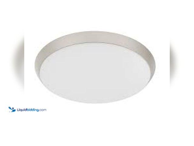 Lot 49-5415308 - Commercial Electric 15 in. Brushed Nickel Integrated LED Dimmable Selectable CCT Flush Mount Indoor ...
