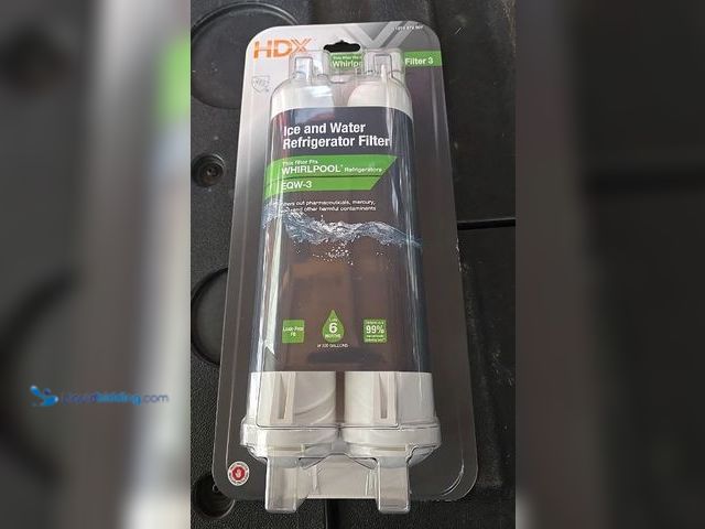Lot 49-1625267 - HDX EQW-3 Whirlpool refrigerator replacement filter, Model # 168010795613, Unused.  Ref#HD0701
