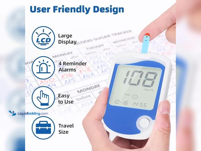 Lot 49-3471296 - Blood Sugar Test Kit For Easy Monitoring - NEW - Blood glucose monitor kit brings more accurate and ...