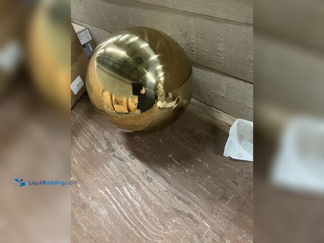 Lot 49-5463225 - 12 Inch Stainless Steel Gazing Globe,v2croft Hollow Ball Mirrored Surface Polished Shiny Sphere,Gard...