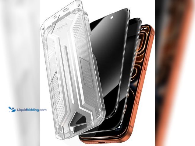 Lot 49-3528305 - Lot of 4.  2 Pack for iPhone 15 Pro Tempered Glass Privacy Screen Protector, Dust Free CABIN, Auto P...