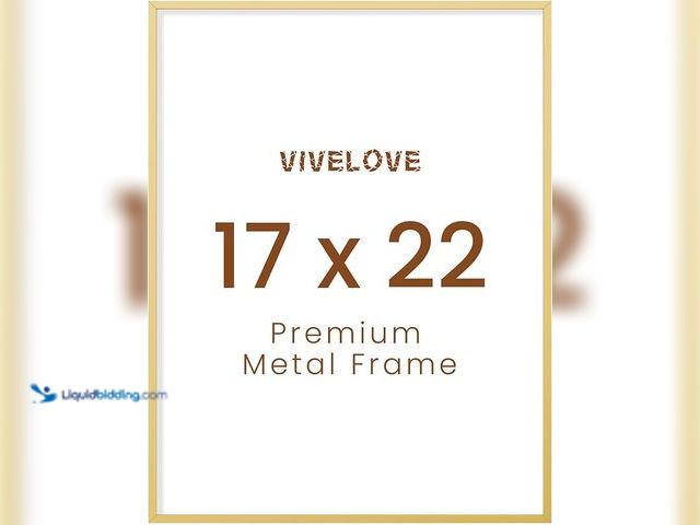 Lot 49-1568833 - Vivelove 17x22 inch Picture Frame Gold for Certificate Poster and Photo, Horizontal and Vertical For...
