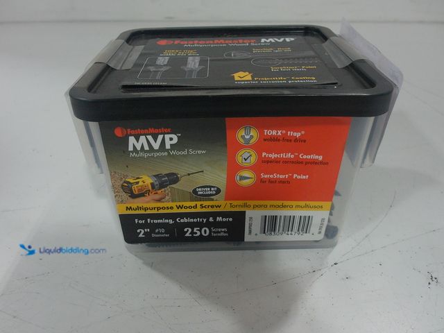 Lot 49-2026221 - FASTENMASTER 2 inch Wood Screw 250 Piece. Model #FMMVP002-250. New.  Ref#LBStorage