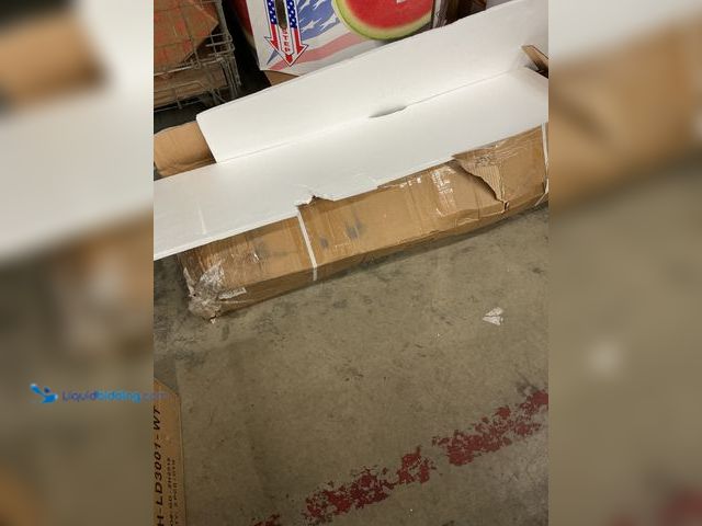 Lot 49-5572545 - Brown Wood 4 door Tv Stand. Unused