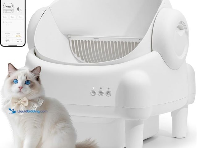 Lot 49-1555610 - Cumrige M5 Automatic Cat Litter Box | Self-Cleaning Cat Litter Box, Model# B0FCT9TNSD, Slightly used...