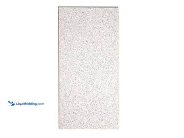 Lot 49-5554369 - USG Ceilings 2 ft. x 4 ft. Radar Basic White Square Edge Lay-In Ceiling Tile, Case of 8 (64 sq. ft)....