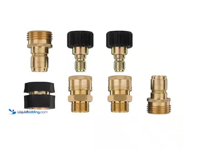 Lot 49-1576703 - RYOBI 7-Piece Pressure Washer Quick-Connect Upgrade Kit for Most Gas Electric and Cordless Pressure ...