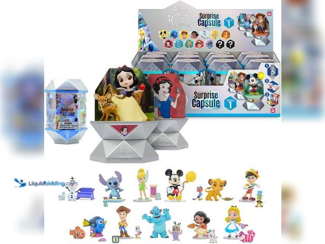 Lot 49-5542964 - YuMe Official Disney 100 Surprise Mystery Capsules Blind Box with Pixar and Disney Characters Vinyl ...
