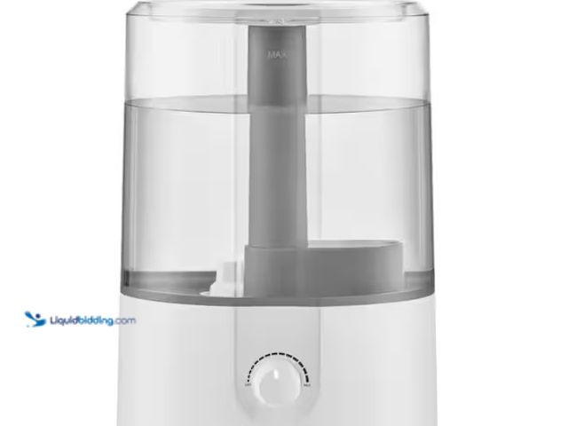 Lot 49-1557361 - Vissani 1 Gal. Ultrasonic Humidifier, 360 Degree Turning Dual Nozzle Cool Mist for Medium Room in Wh...