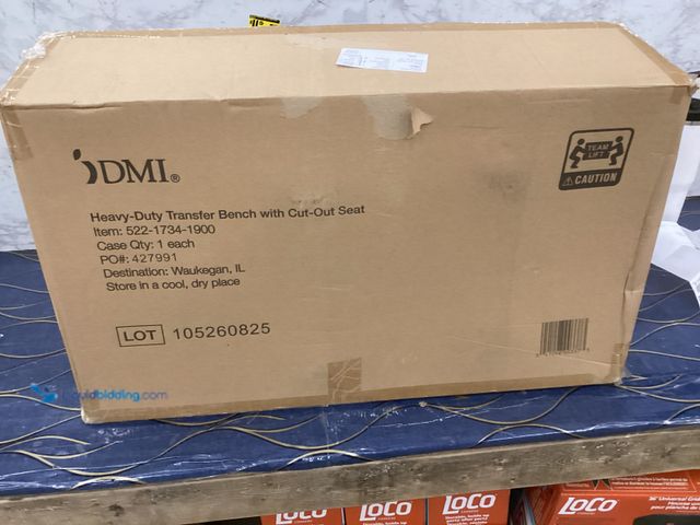 Lot 49-5486989 - Heavy Duty Transfer Bench with Cut-Out Seat Item#:522-1734-1900 Item is unused