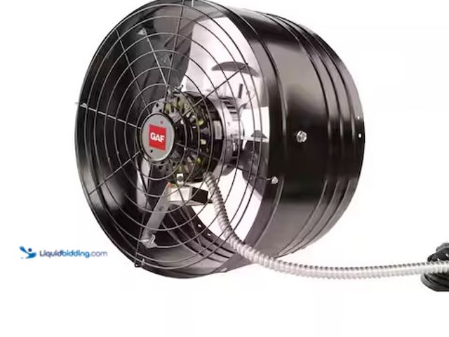Lot 49-3616752 - Master Flow 1600 CFM Black EZ Cool Plug-In Gable Mount Attic Fan - Unused SKU #1009549841  Ref#HDPA0...
