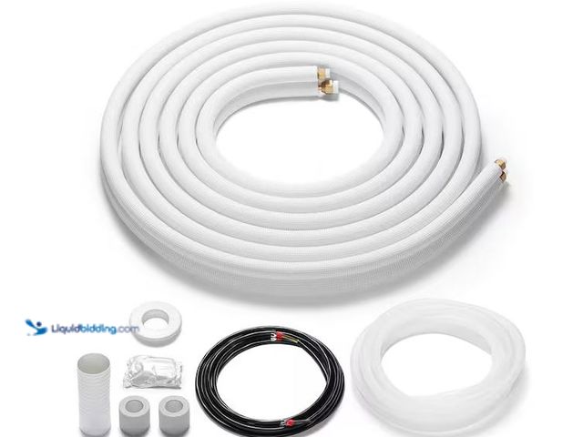 Lot 49-5573601 - TURBRO
25 ft. Mini Split Line Set, 1/4 in. and 5/8 in. O.D. Copper Pipes Tubing, Thickened PE Insul...