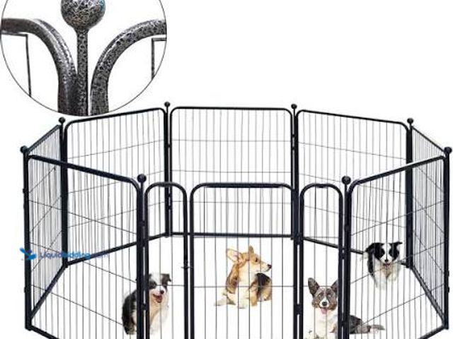 Lot 49-5545623 - PvpyYard Dog Playpen Assembly (black) 40'' x 32'', Factory Sealed with hardware