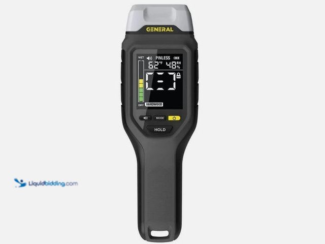 Lot 49-5574006 - General Tools 2-in-1 Moisture Meter, Backlit, Wood, Drywall, Building Materials. MM19. Unused