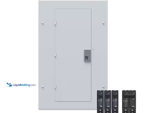 Lot 49-1625620 - ABB 100 Amp 20-Space 40-Circuit Main Breaker Indoor Plug-On Neutral Load Center Value Pack (PAM2010P...