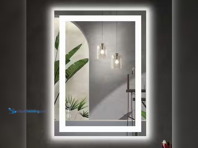 Lot 49-3637933 - 24"x32" LED Lighted Rectangular Framed Wall Bathroom Vanity Mirror, Model # YK-ZJLED2432-WT, Unused,...