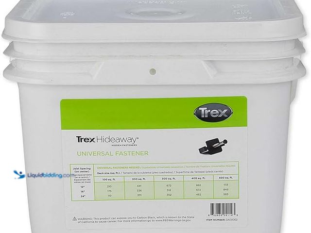 Lot 49-1622676 - Trex Hideaway Universal Concealed Clip for Deck Fixing, 500 m² Bucket, Model # B003KJ4SC4, Unused  R...