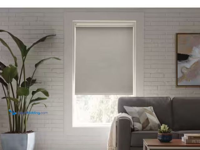 Lot 49-3611906 - Stylewell Cordless Blackout Roller Shade Fabric Taupe Cut to Size 37" W x 72" L, Model # 27739176912...