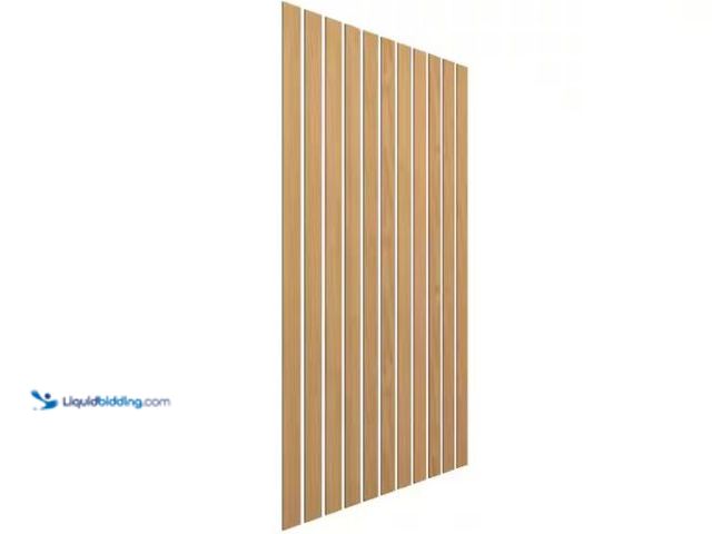 Lot 49-1627359 - Ekena Millwork 94 in. H x 4 in. W Slatwall Panels in Maple 11-Pack Model # SWW55X94X0250MA, Unused  ...