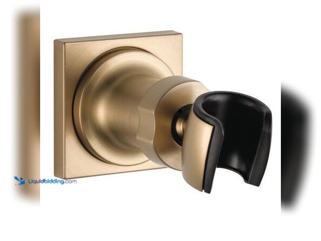 Lot 49-5548956 - Delta Gold Adjustable Square Wall Mount for Hand Shower in Champagne Bronze Model # U4010-CZ-PK NEW