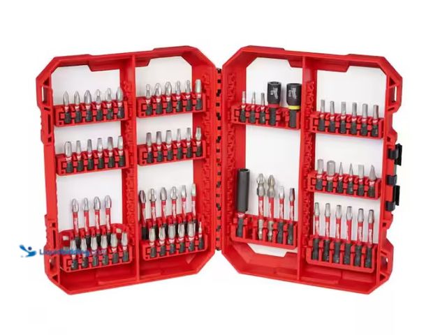 Lot 49-3433406 - (74-Piece) Milwaukee SHOCKWAVE Impact Duty Alloy Steel Screw Driver Bit Set, Model # 48-32-5154, Sli...