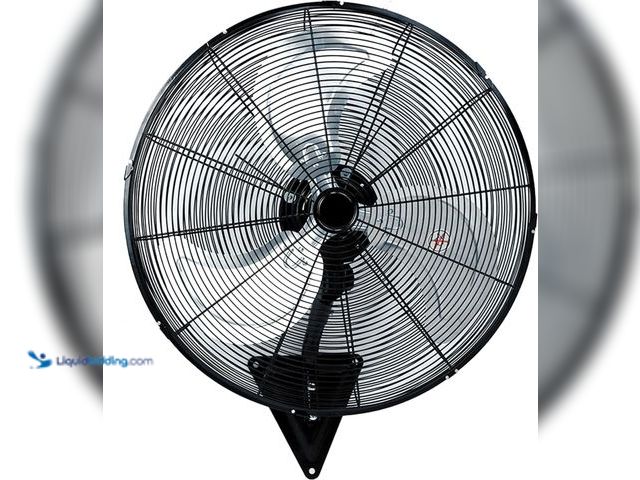 Lot 49-5410995 - 24 Inch Wall Mount Fan Oscillating Wall Fan High Velocity Heavy Duty 3-Speed Pro Metal Fans for Gara...