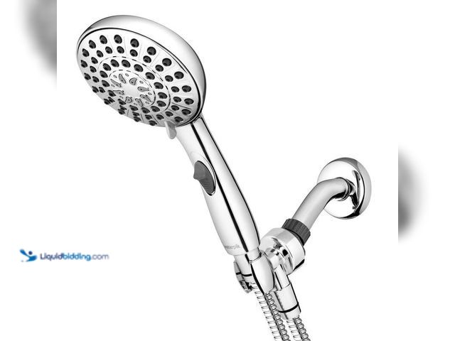 Lot 49-5449001 - (2)Waterpik Easy Reach+ 6-Spray Wall Mount Handheld Shower Head with 8ft Hose and Flow Control 1.8 G...