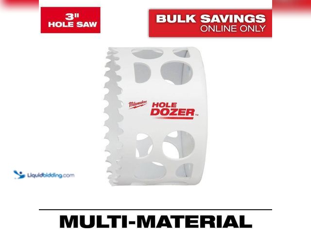 Lot 49-5435300 - Milwaukee
3 in. Hole Dozer Bi-Metal Hole Saw Unused (3pack)