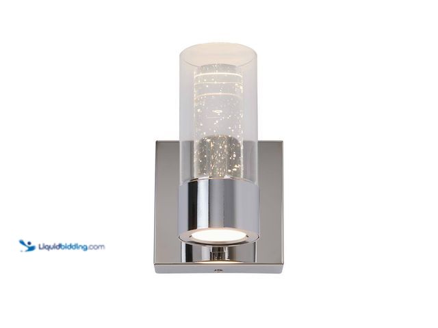 Lot 49-5409123 - Artika
Essence 4.3 in. 1-Light Chrome Modern Dimmable Integrated LED Wall Sconce for Bathroom with ...